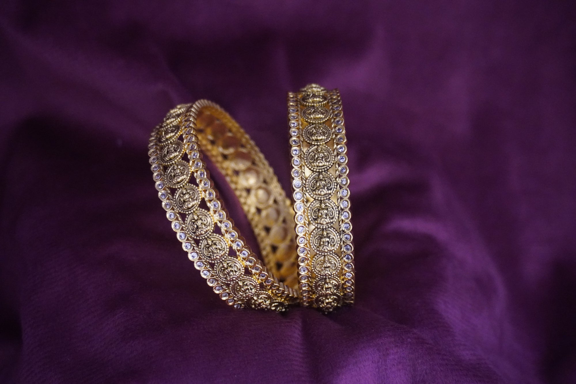 Matte-Gold Bangles