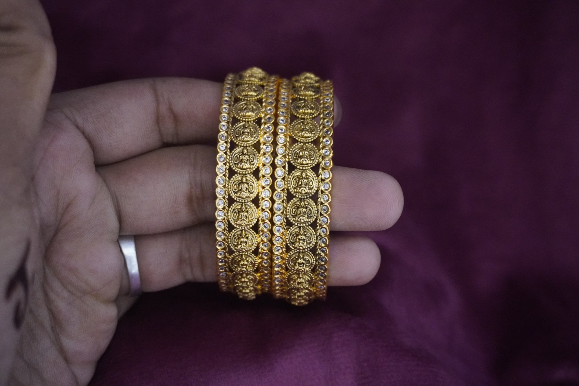 Matte-Gold Bangles