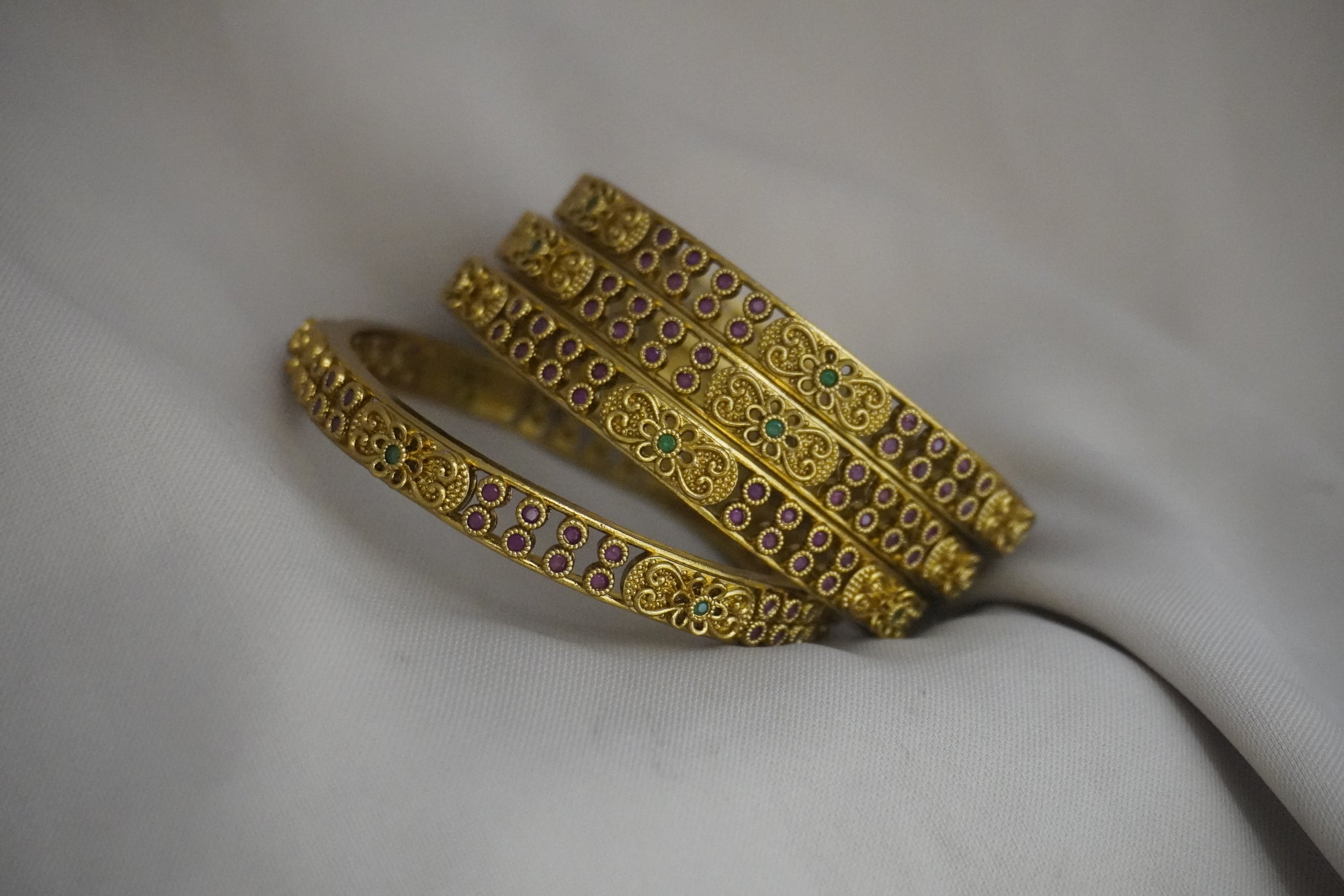 Matte-Gold Bangles