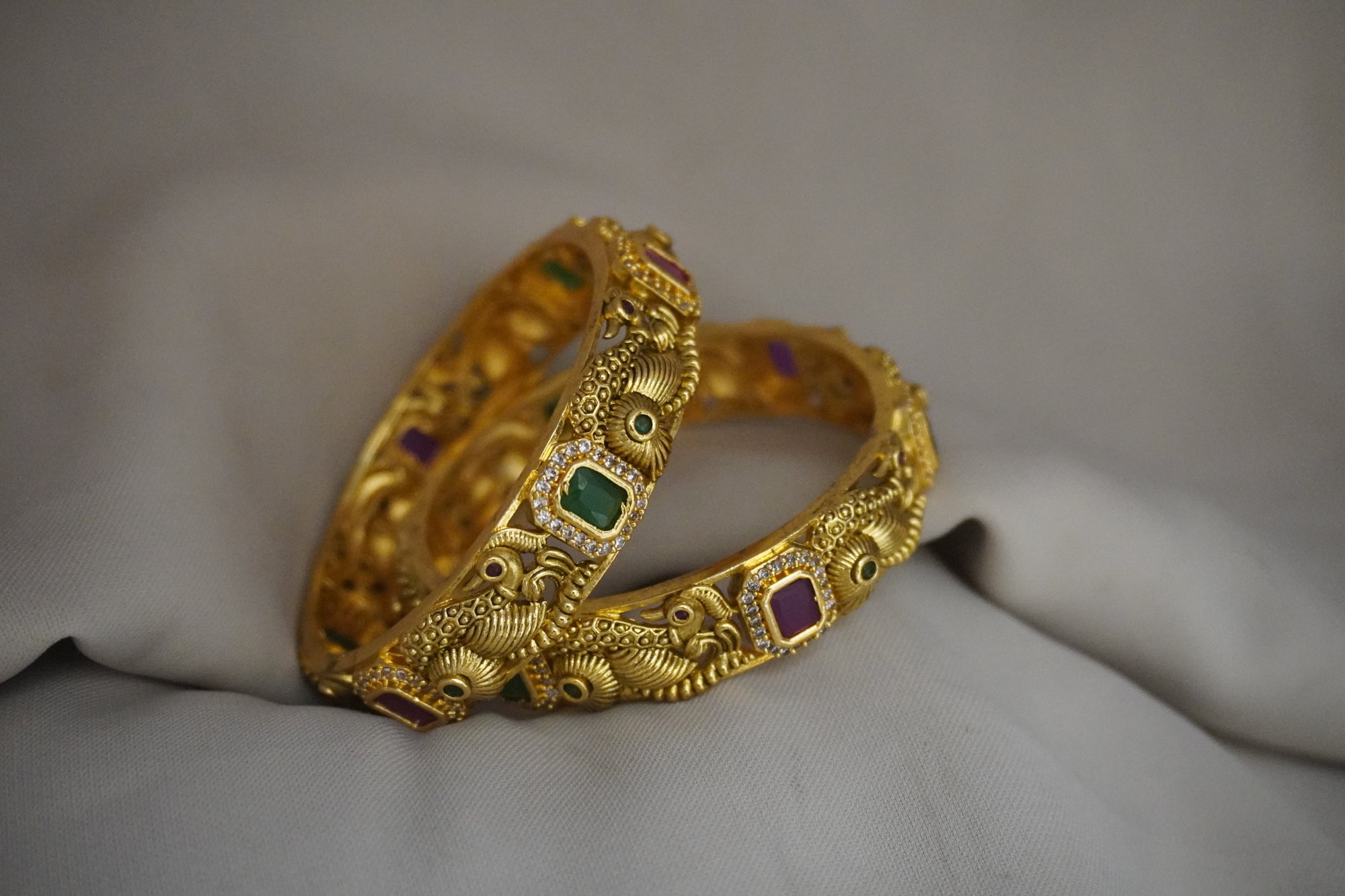 Matte-Gold Bangles