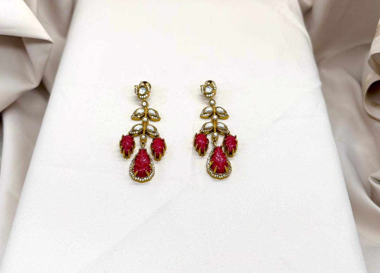 Victorian Leaf Designed Earring