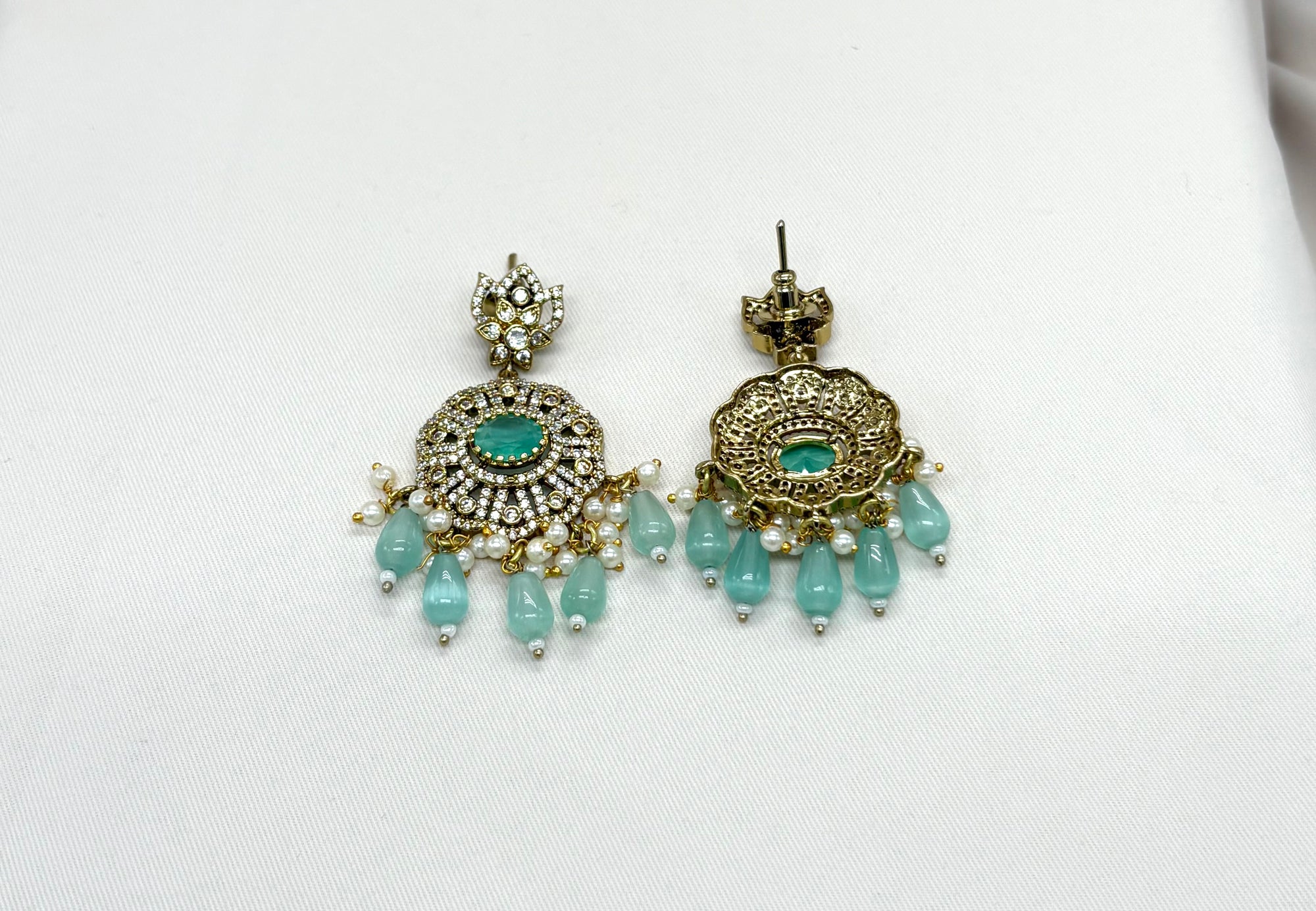 Mehndi finishing with Mint-green Beads step Haram