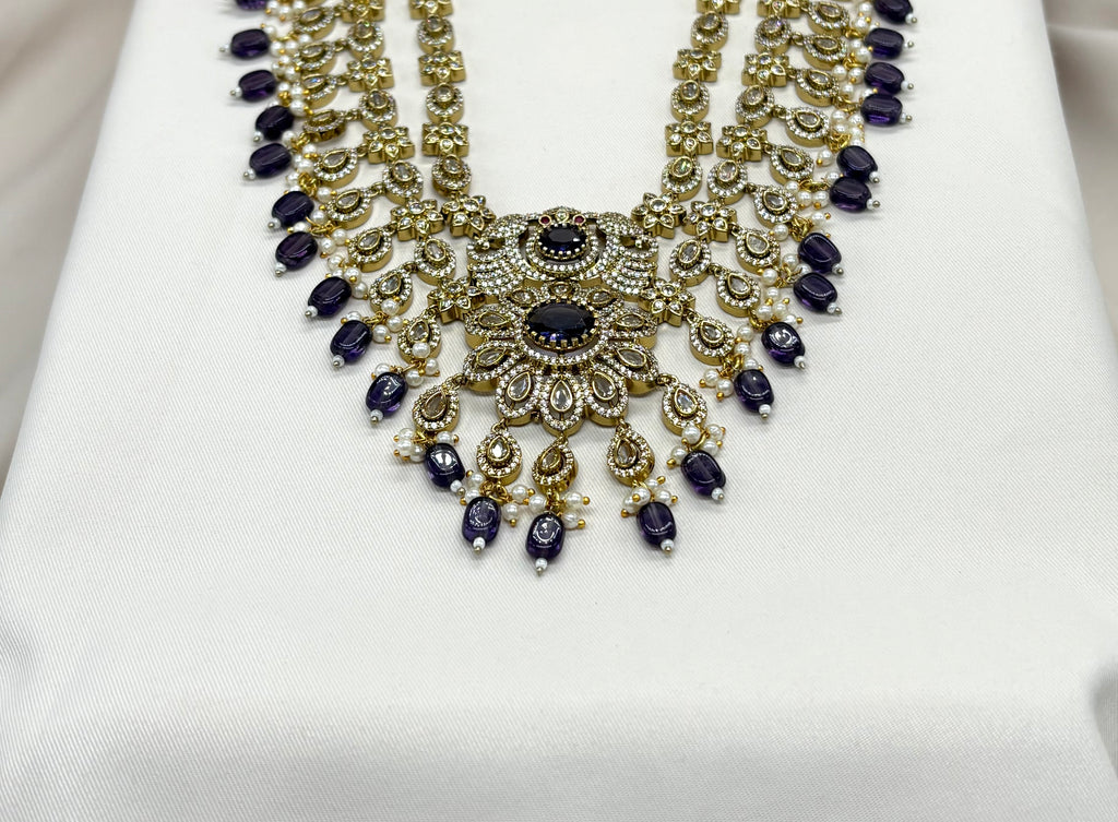 Mehndi finishing with Purple Beads step Haram