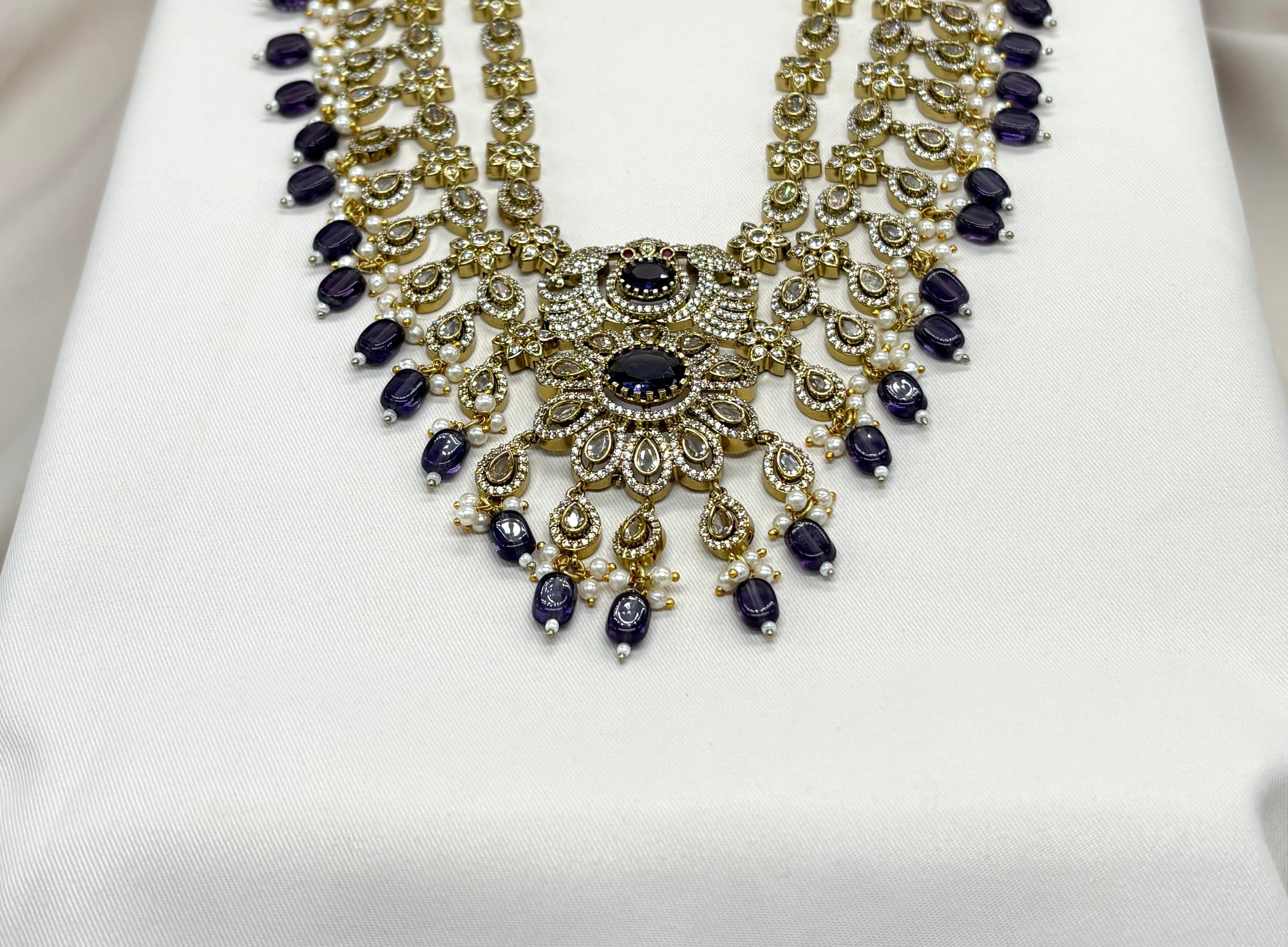 Mehndi finishing with Purple Beads step Haram