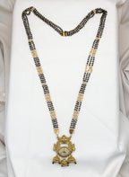 Eye designed with small black beads mangalsutra