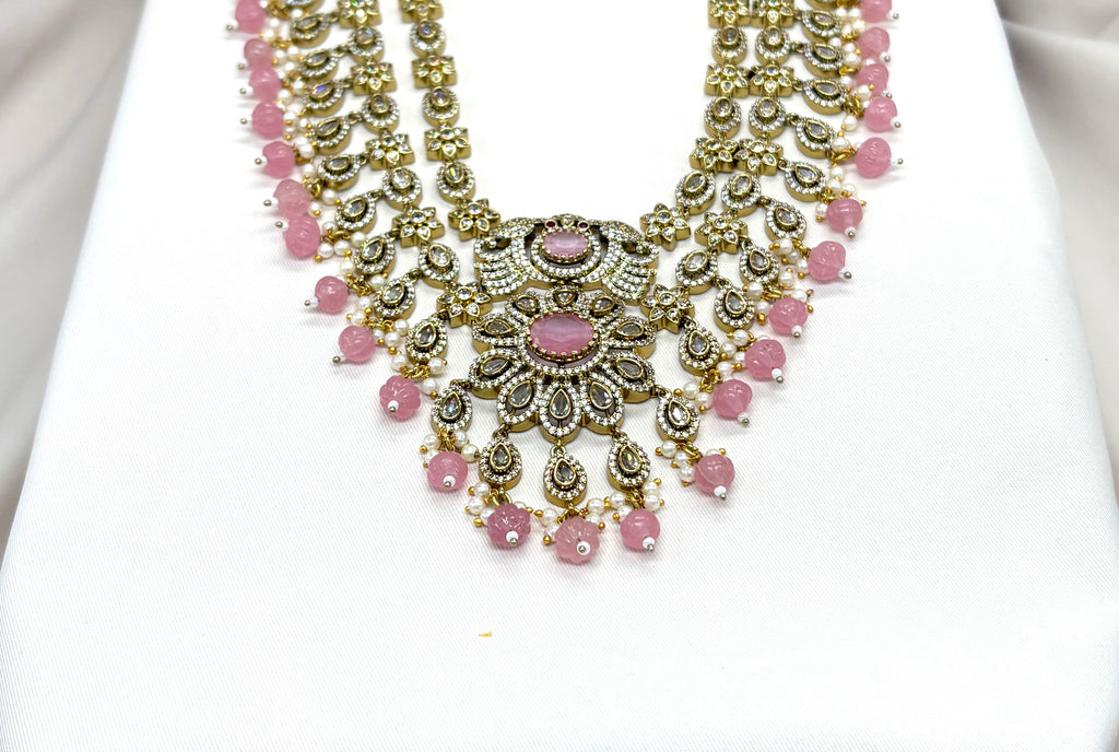 Mehndi finishing with Baby-pink Beads step Haram