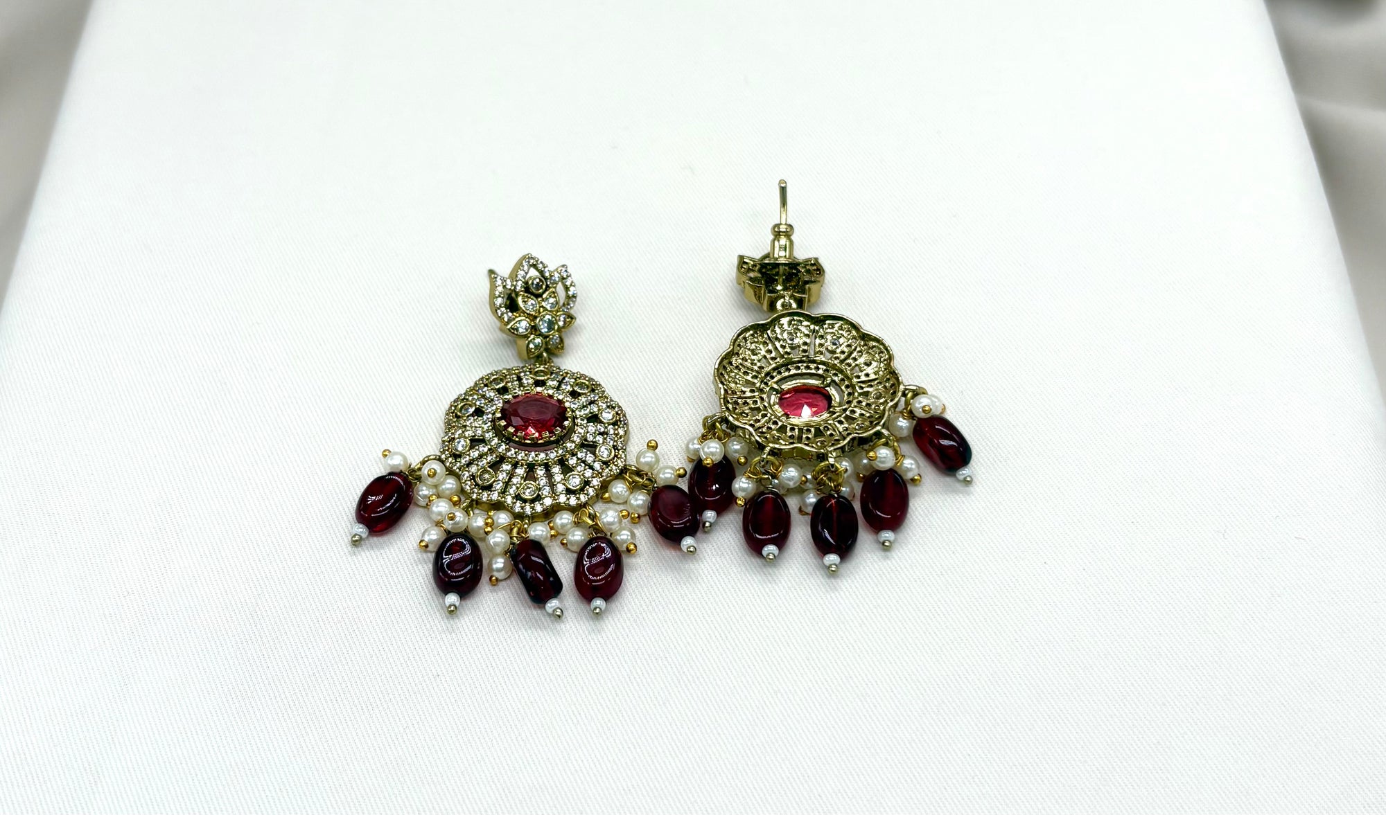 Mehndi finishing with Maroon Beads step Haram