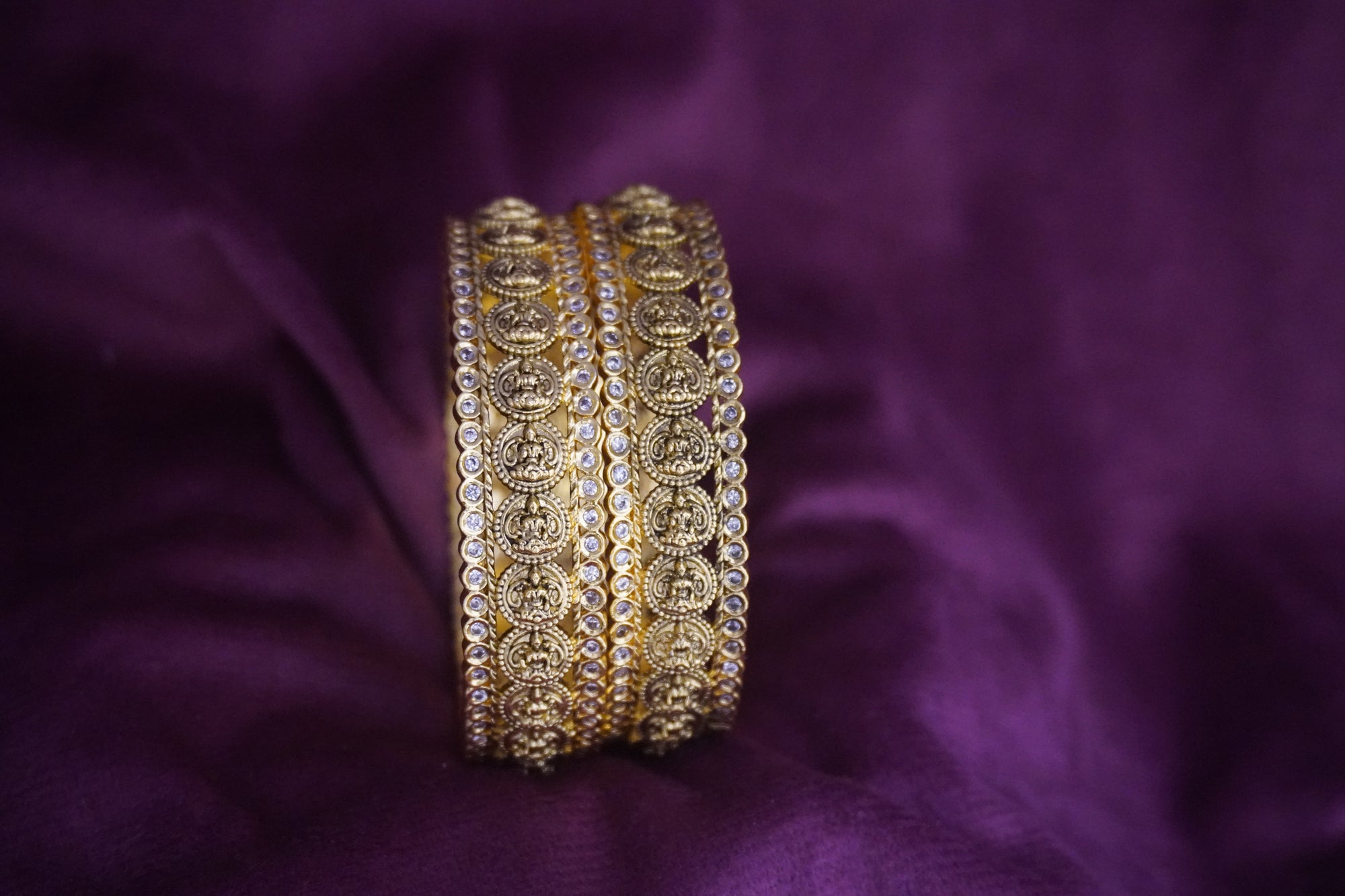 Matte-Gold Bangles