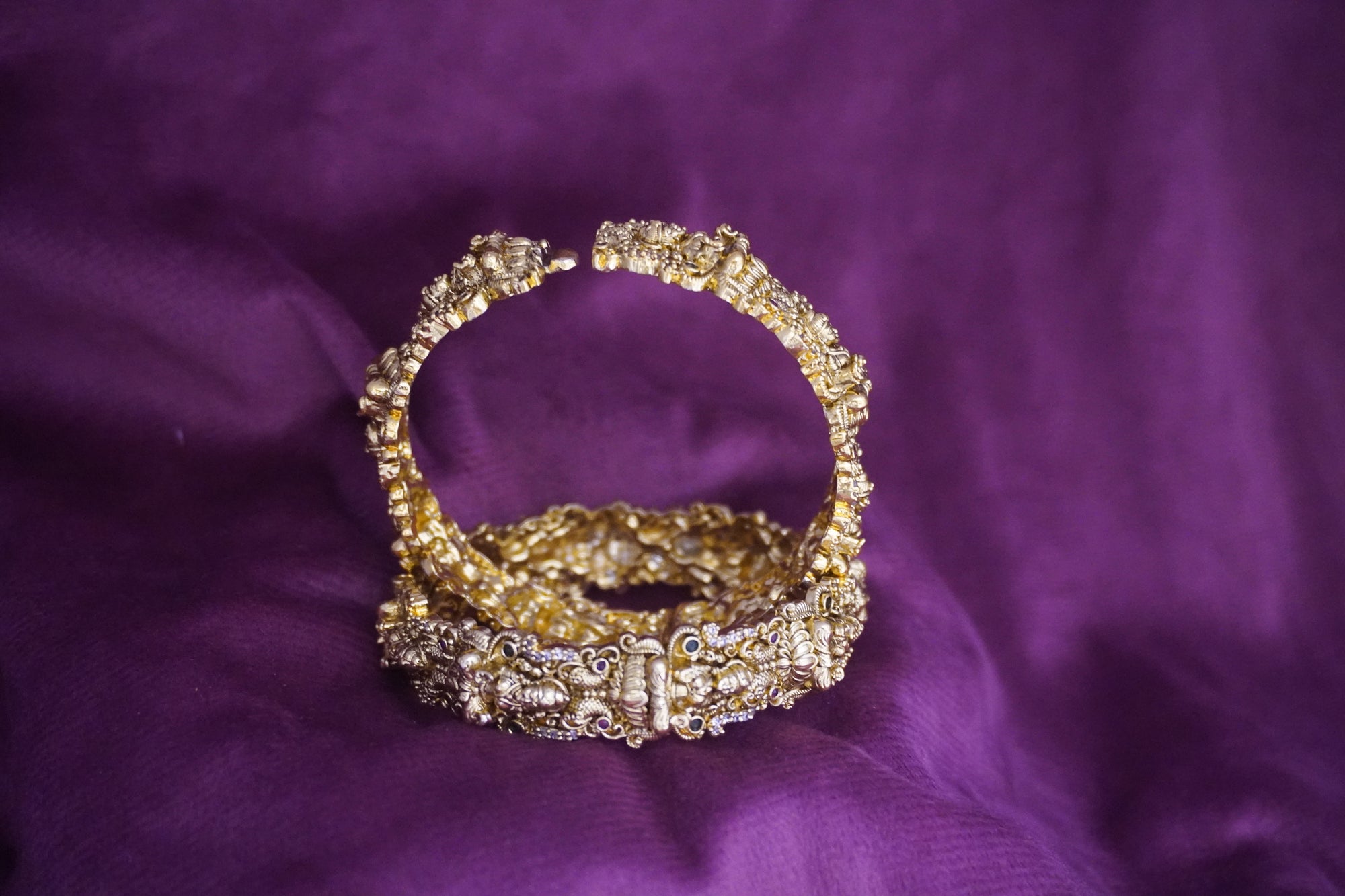 Matte-Gold Bangles