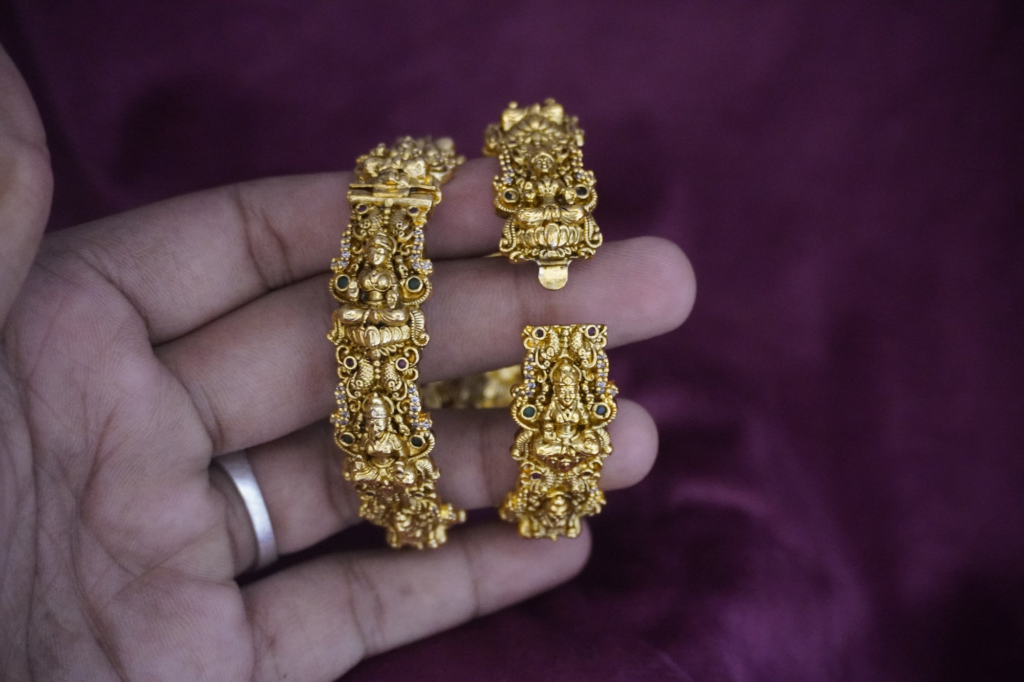Matte-Gold Bangles