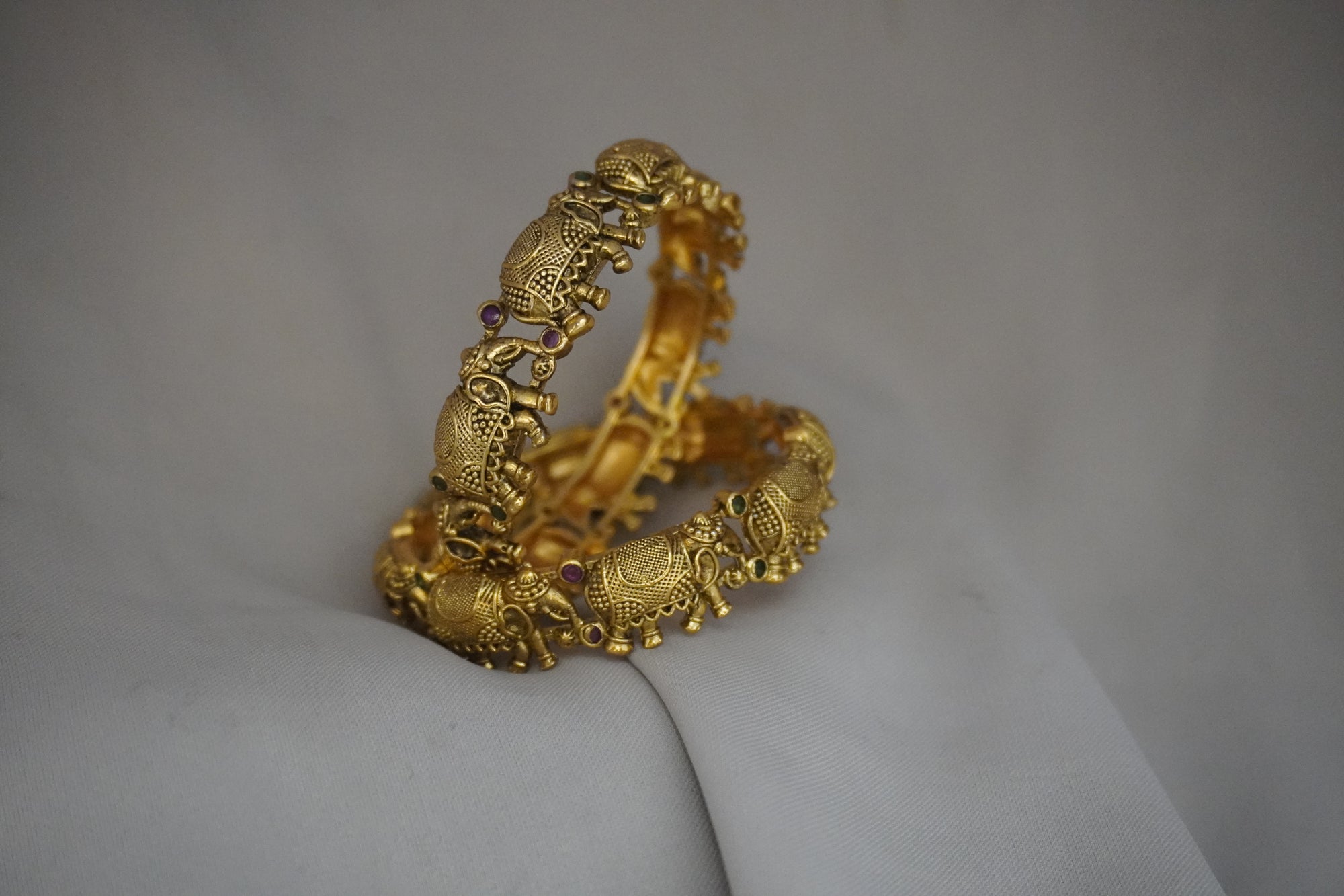 Matte-Gold Bangles