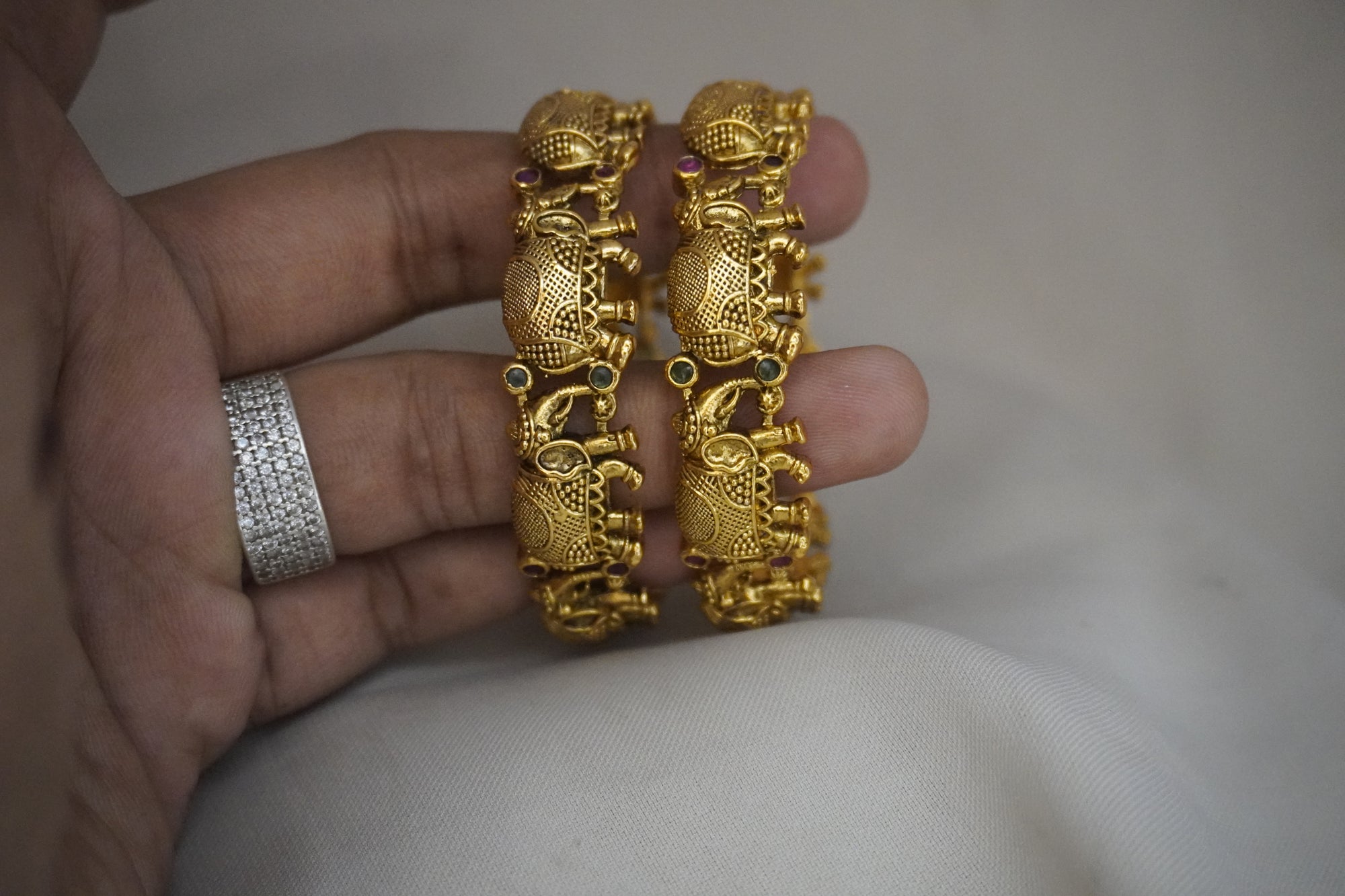 Matte-Gold Bangles