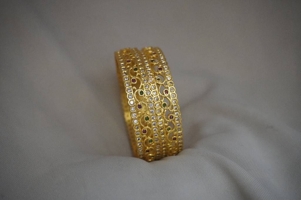 Matte-Gold Bangles