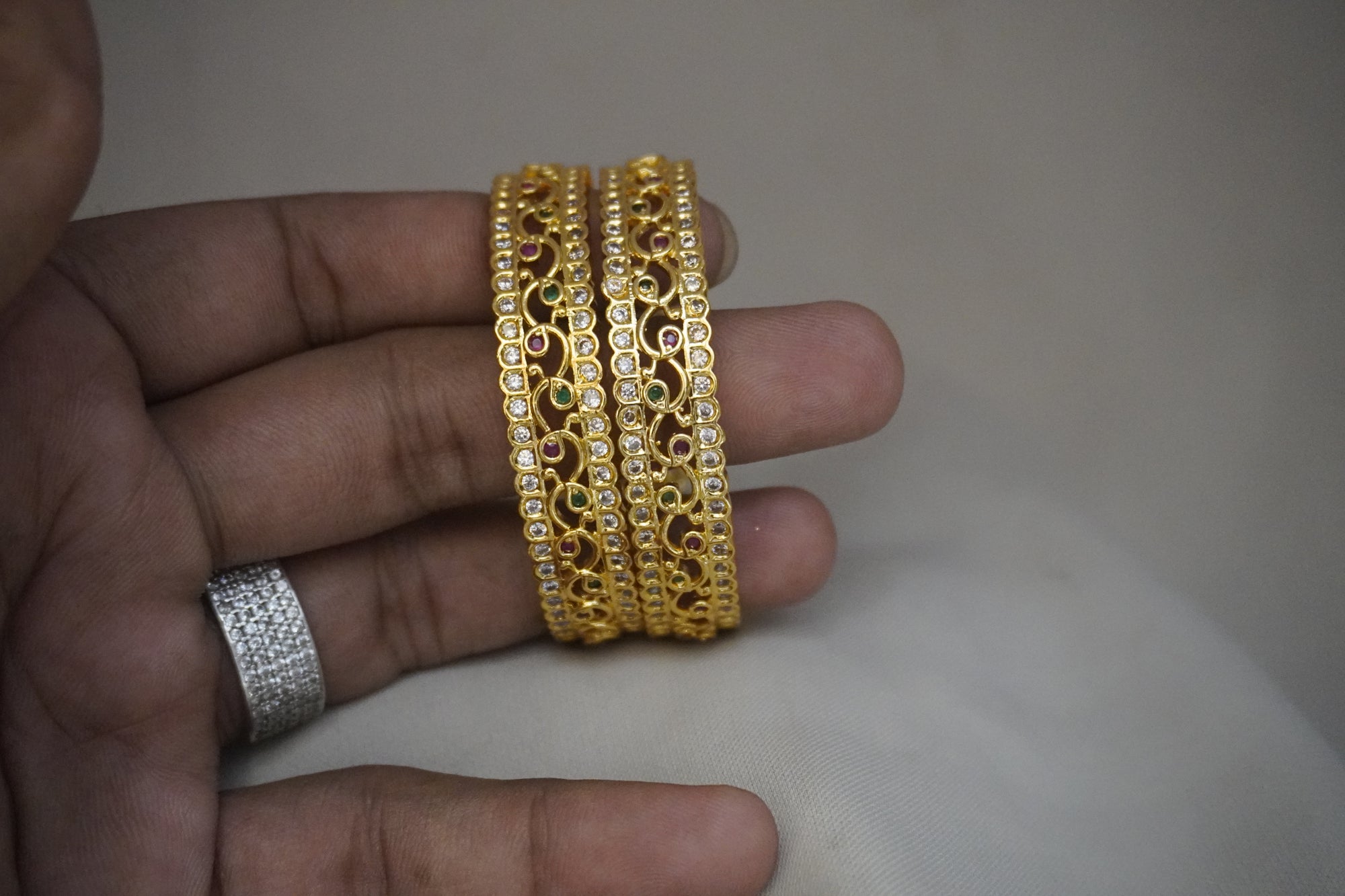 Matte-Gold Bangles