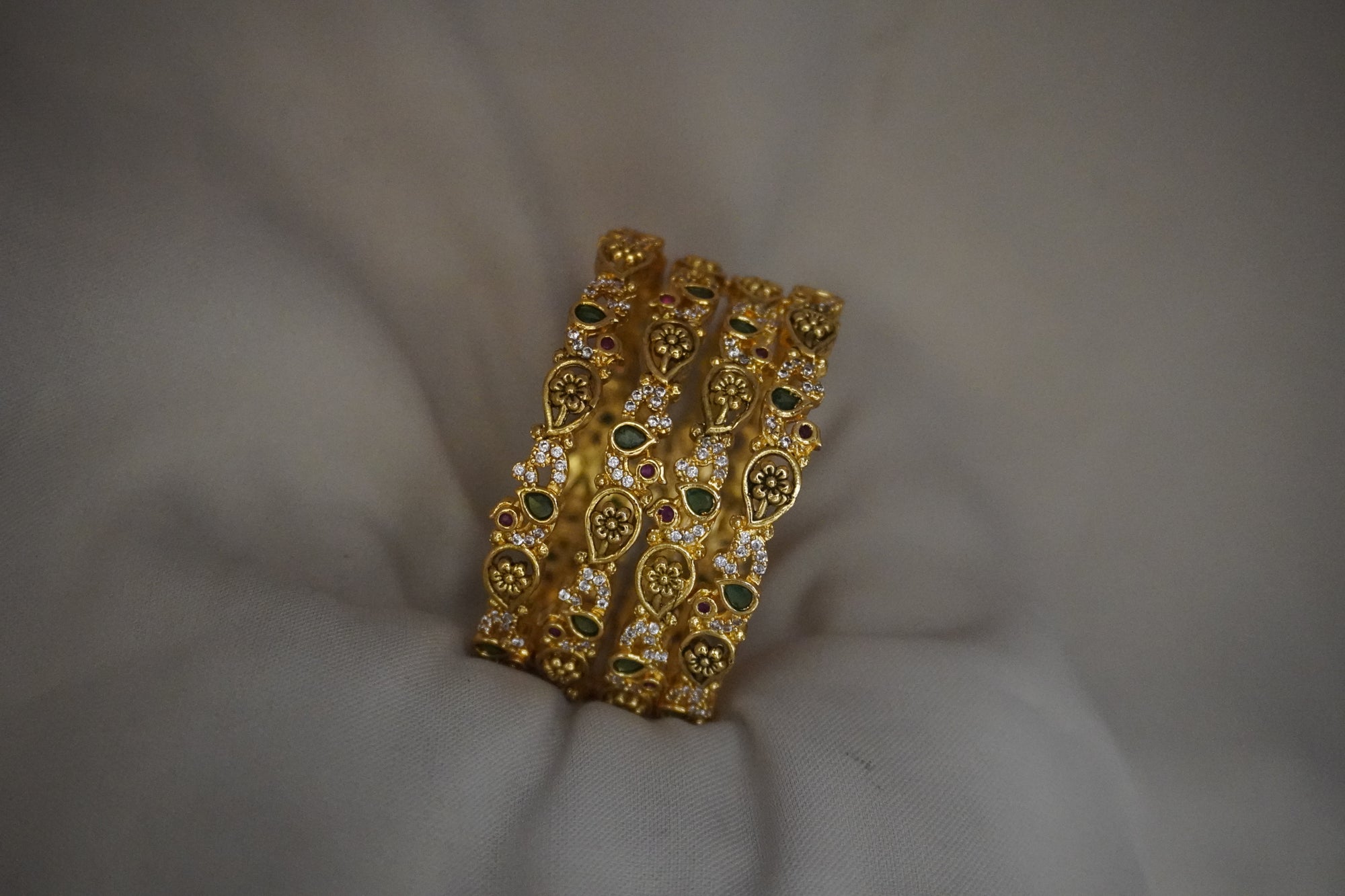 Matte-Gold Bangles