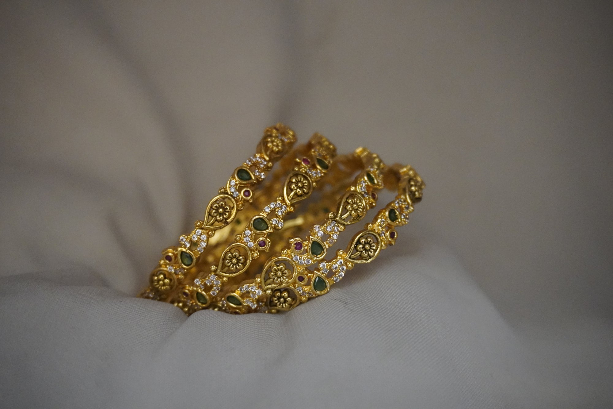 Matte-Gold Bangles