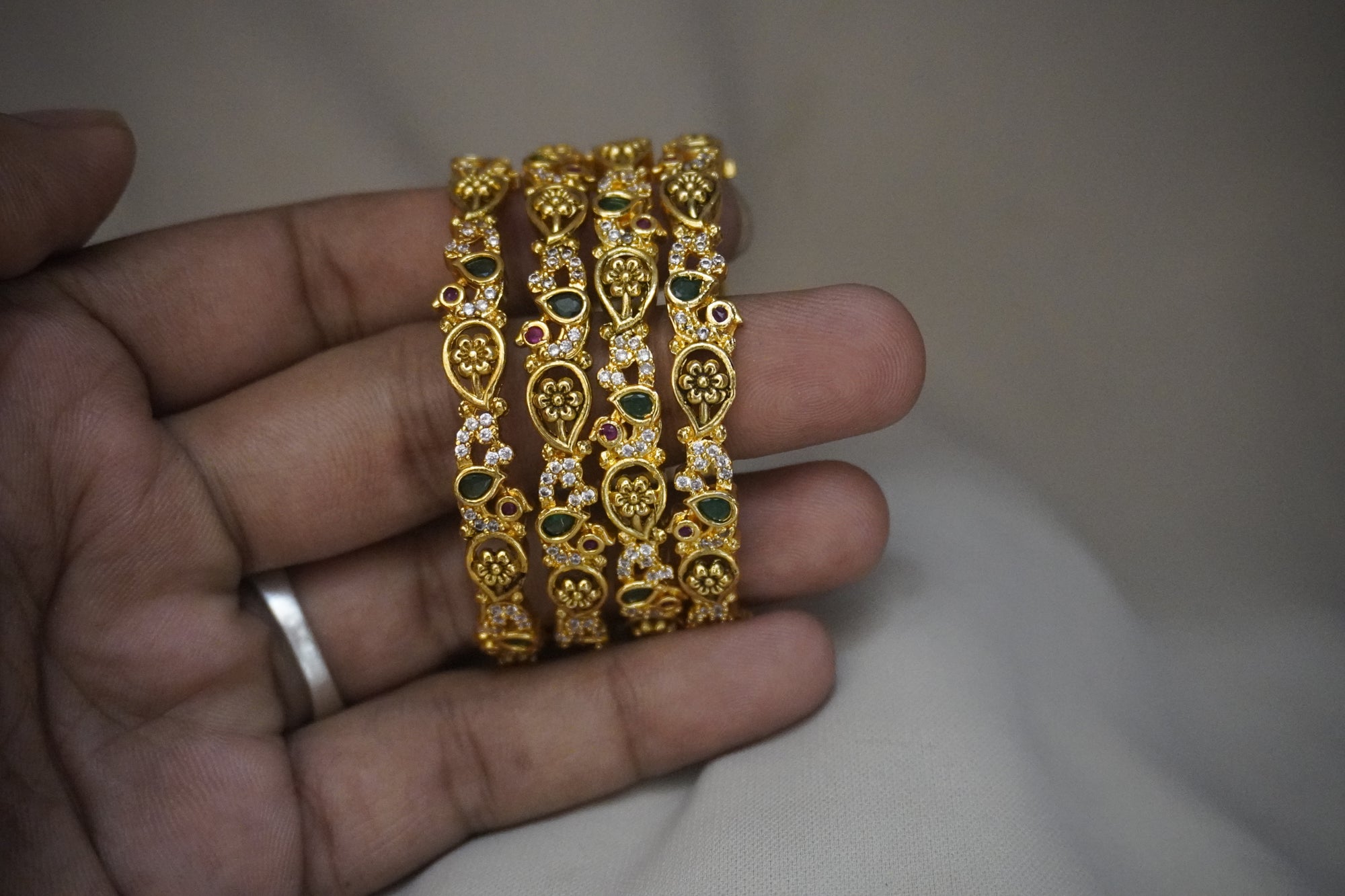 Matte-Gold Bangles