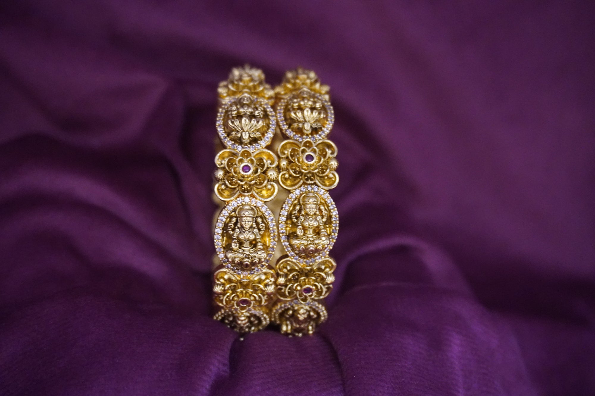 Matte-Gold Bangles