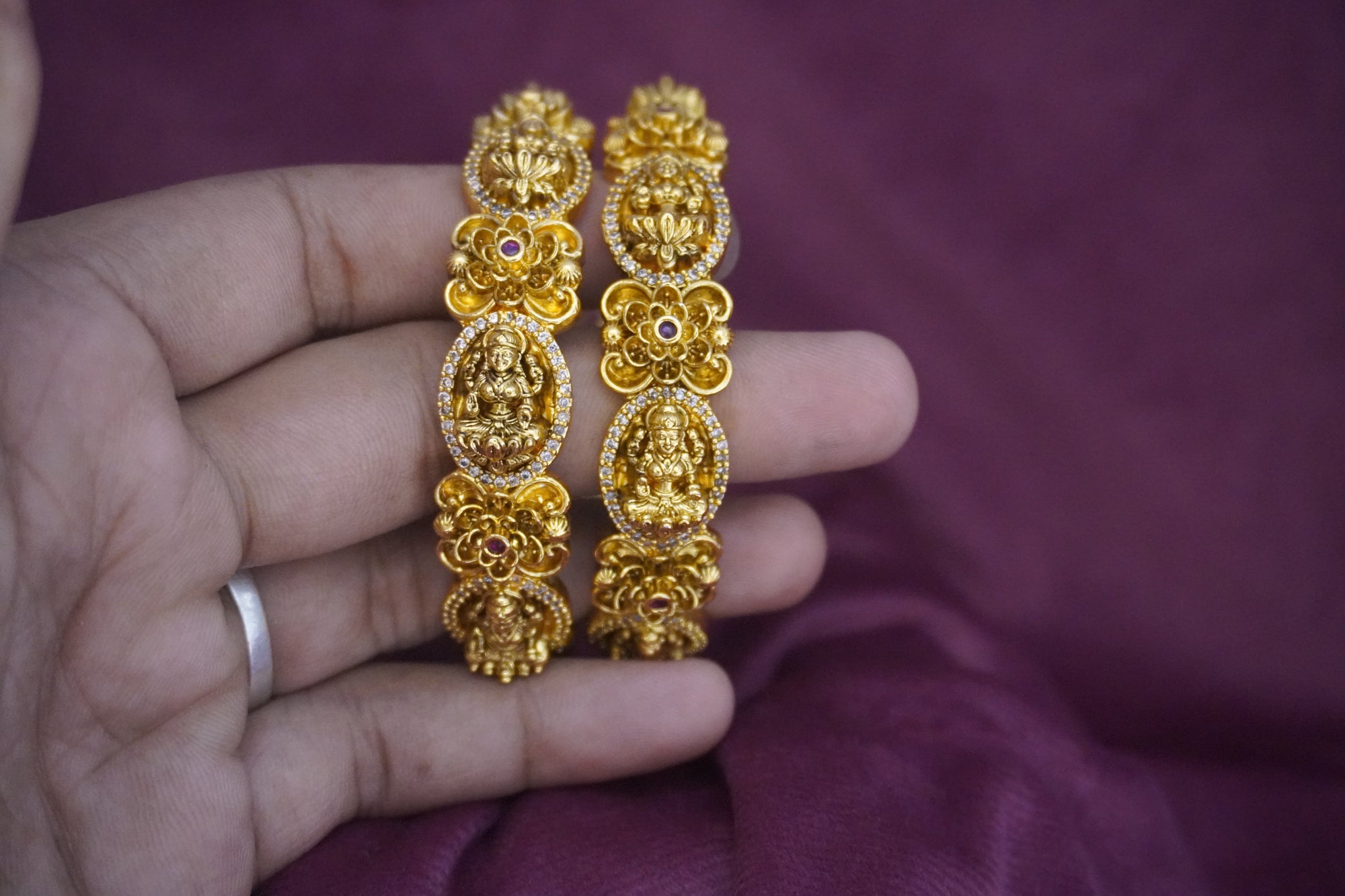 Matte-Gold Bangles