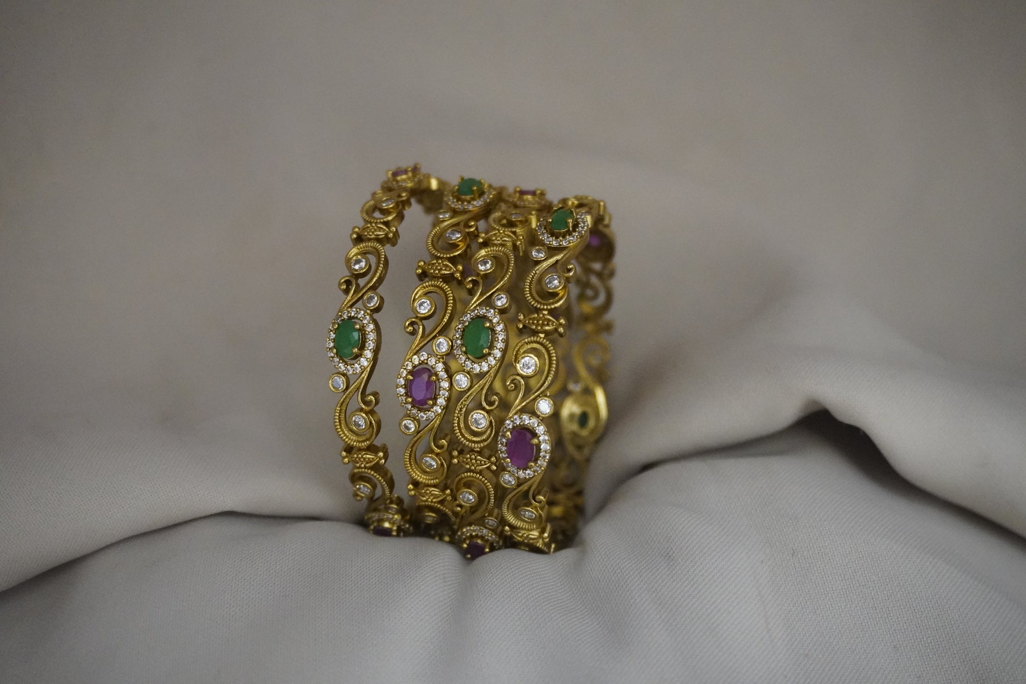 Matte-Gold Bangles