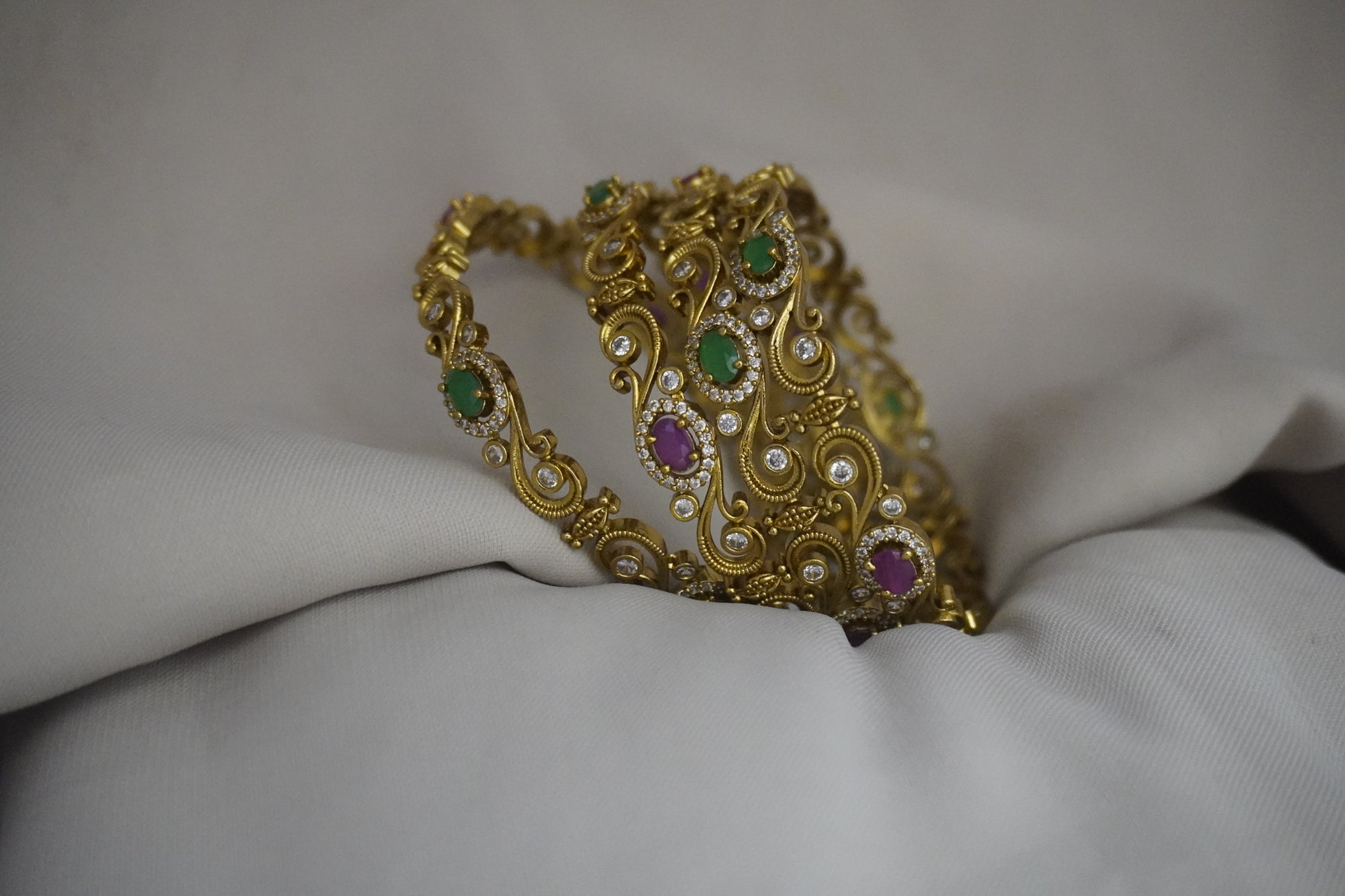 Matte-Gold Bangles