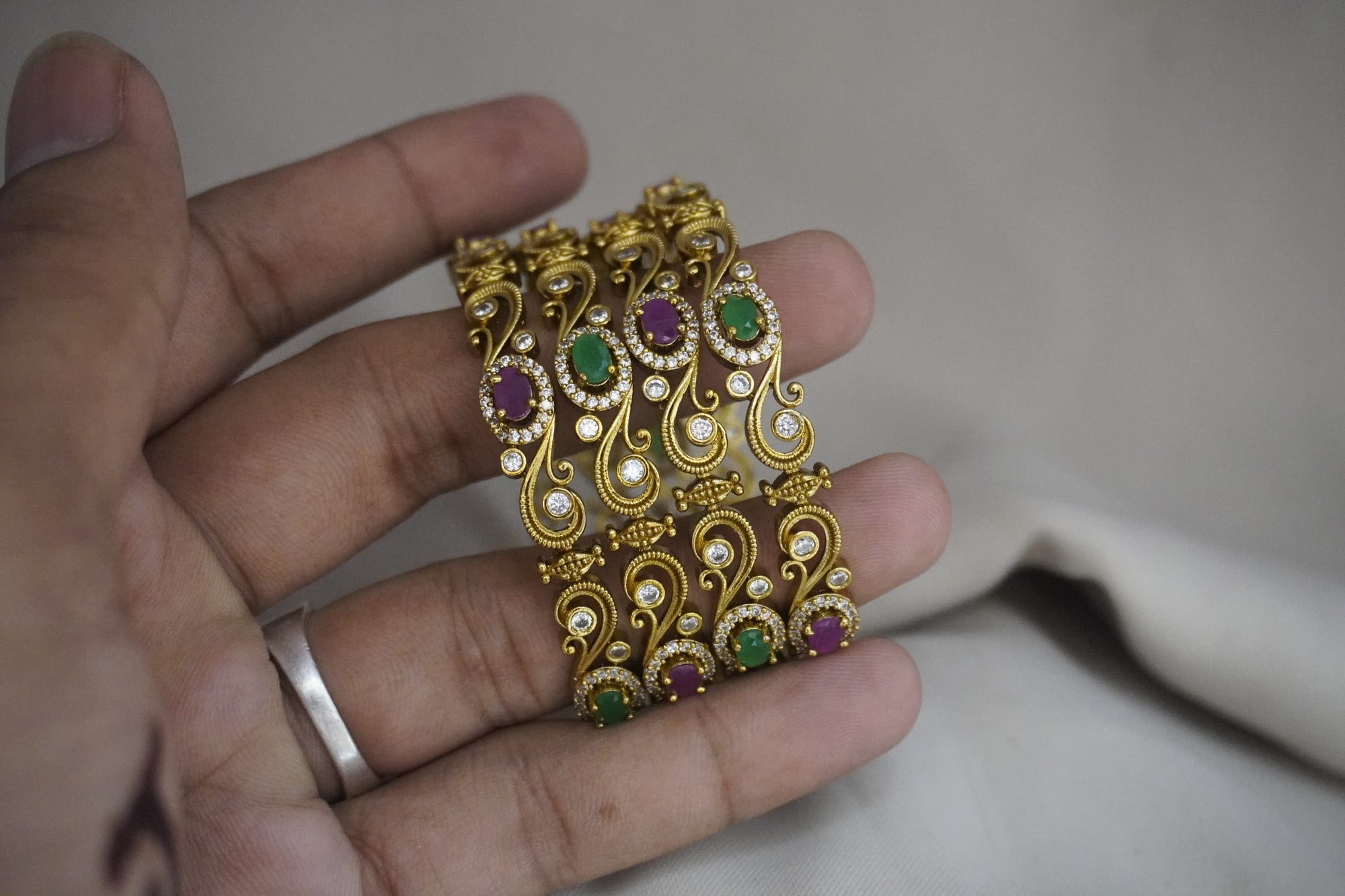Matte-Gold Bangles