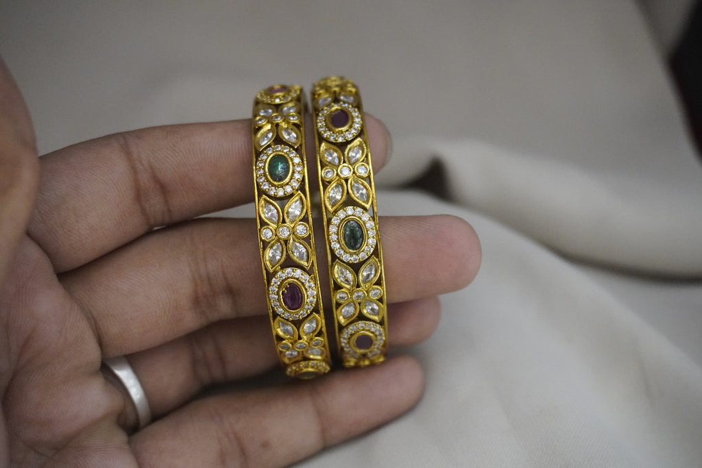 Matte-Gold Bangles