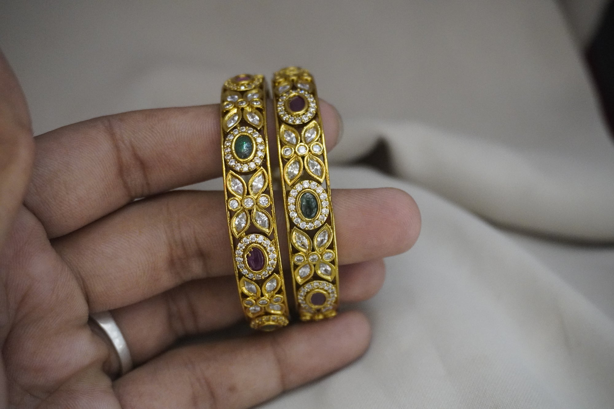 Matte-Gold Bangles
