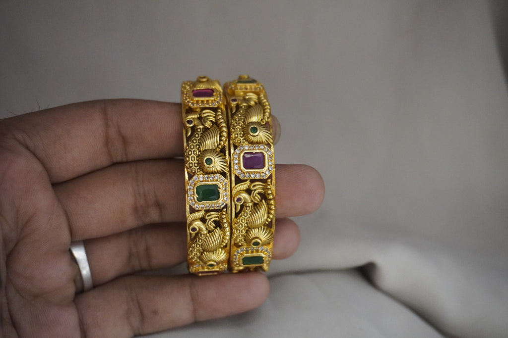 Matte-Gold Bangles