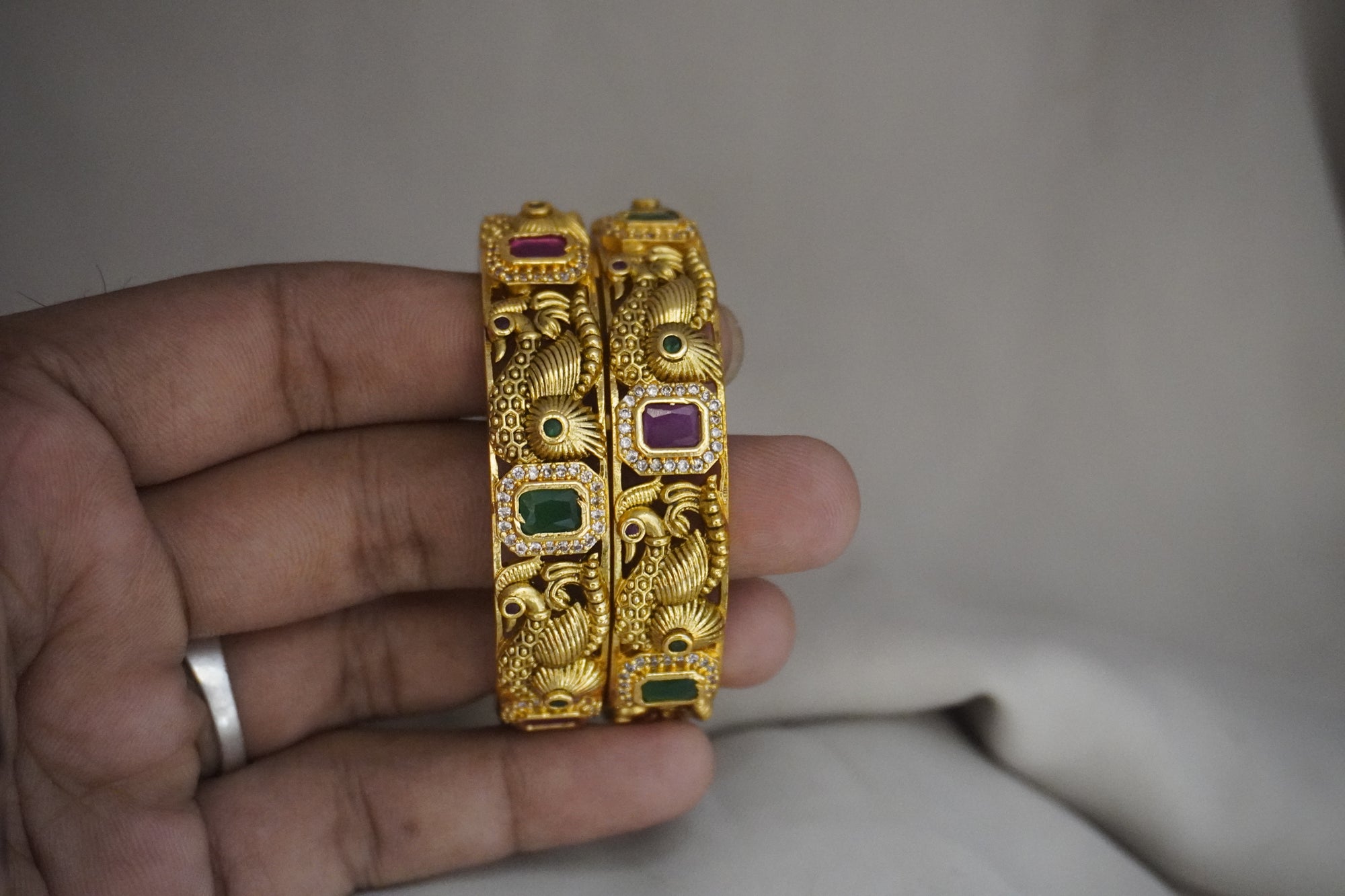 Matte-Gold Bangles