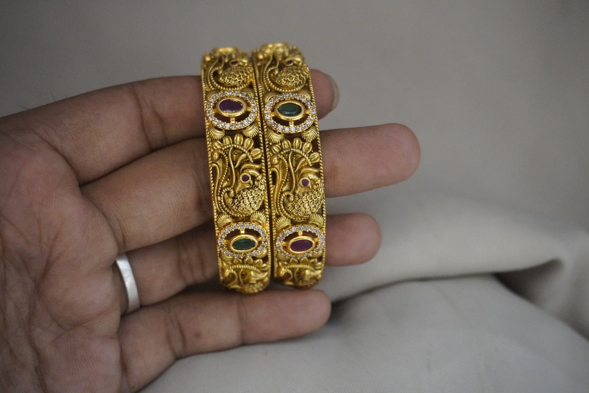 Matte-Gold Bangles