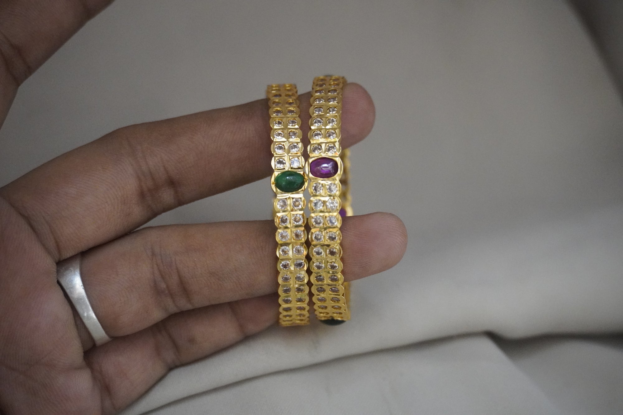 Matte-Gold Bangles