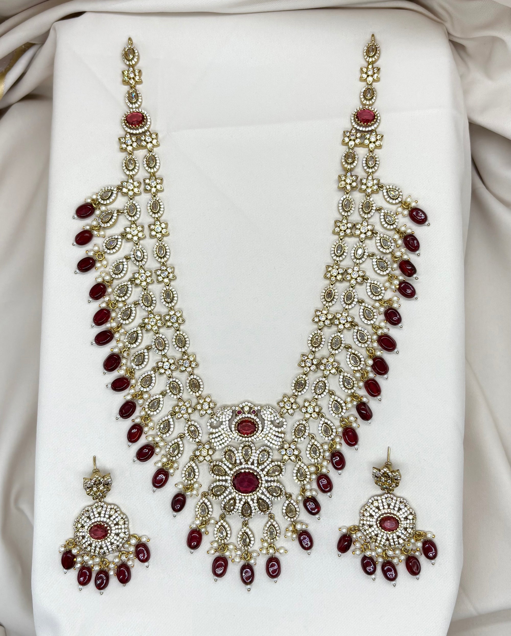 Mehndi finishing with Maroon Beads step Haram