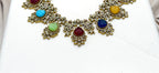 Victorian multi Navratan stones Short Necklace