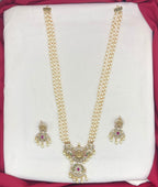 Premium Layered peacock design with Rice pearls Rani Haram
