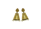 Matte finishing temple design with lord Lakshmi design Earring