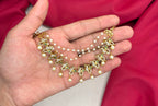 Matte finishing peacock design American Diamonds multi stones Champaswaralu