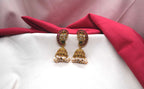 Jadau Kundan with rice pearls Jhumkas Earring