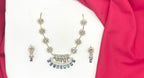 Victorian-plated American Diamond,Purple Zircon stones Short Necklace (Kanti)