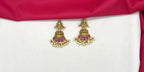 Matte finishing Lord Lakshmi idol with white pearls Short Necklace