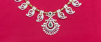 Premium G.J finishing leaf design with American Diamonds peacock pendent Short Necklace