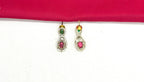 Victorian finishing peacock design with Red stones Short Necklace