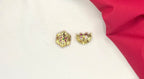 Hair Jadau Kundan Suryudu-Chandrudu Pink Floral design with ad stones