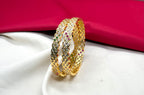 Premium panchaloham AD and  green and Red stones Bangle