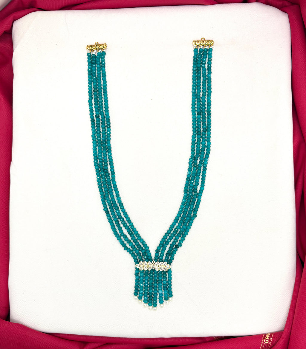 Sea Green multi -layered Onyx Beads Rani-Haram
