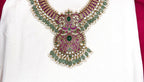 Premium Beautifully designed Heavy Jadau kundan with Green beads Necklace
