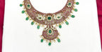 Premium Jadau kundan peacock design Short Necklace
