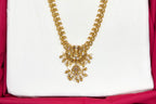 Premium matte finishing with lorded Lakshmi pendant ad stones long haram