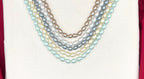 5-layer multi-color drop pearl mala crafted using premium Indian glass pearls in beautiful multi-tone shades