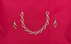 zircon stones in a floral and leaf-inspired motif short Necklace